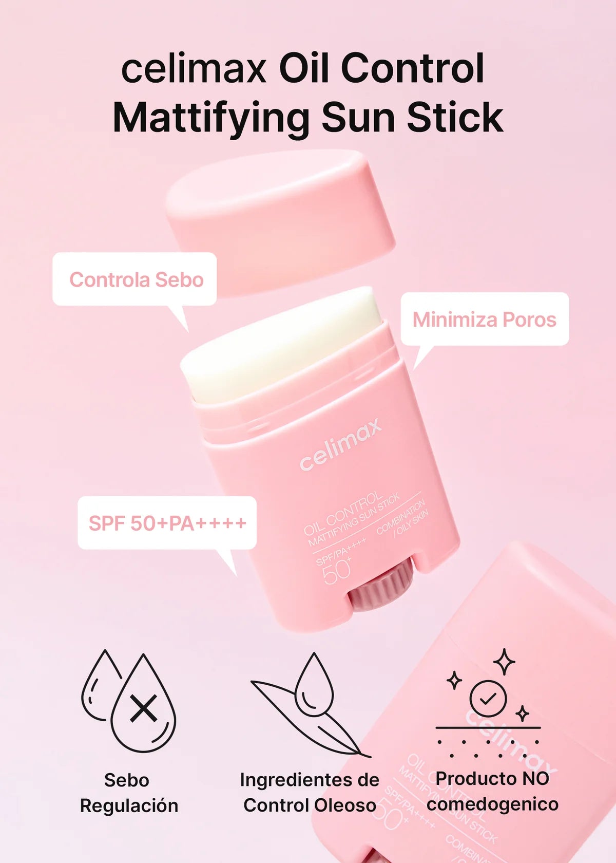 Celimax Protetor Solar em Bastão Matificante para Controle de Oleosidade